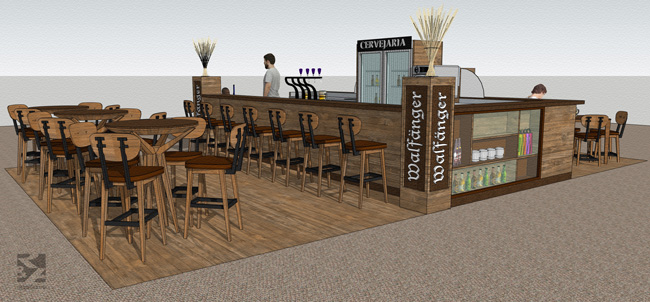 Quiosque Cerveja Artesanal Ribeirão Shopping Projeto R&A